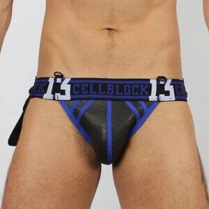 CBU164 Cellblock13 Sniper Jockstrap with side pocket Blue